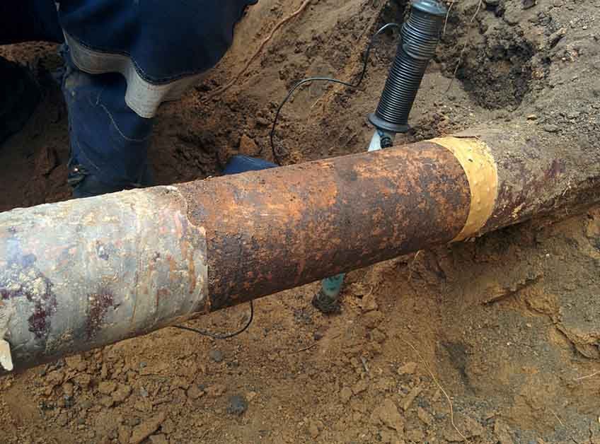 Damaged sewer line
