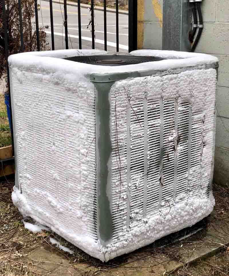 Frozen AC coils